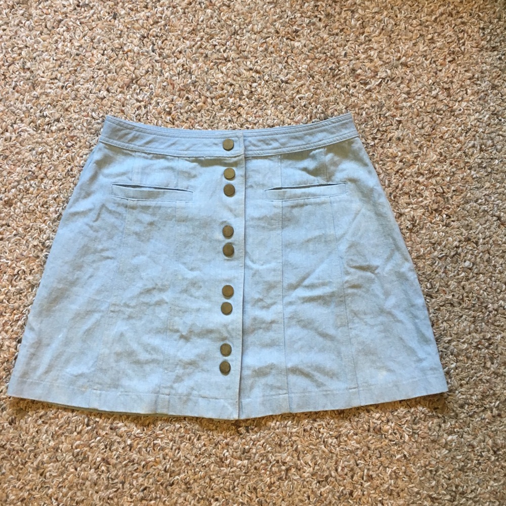 Lulu’s Blue chambray mini skirt